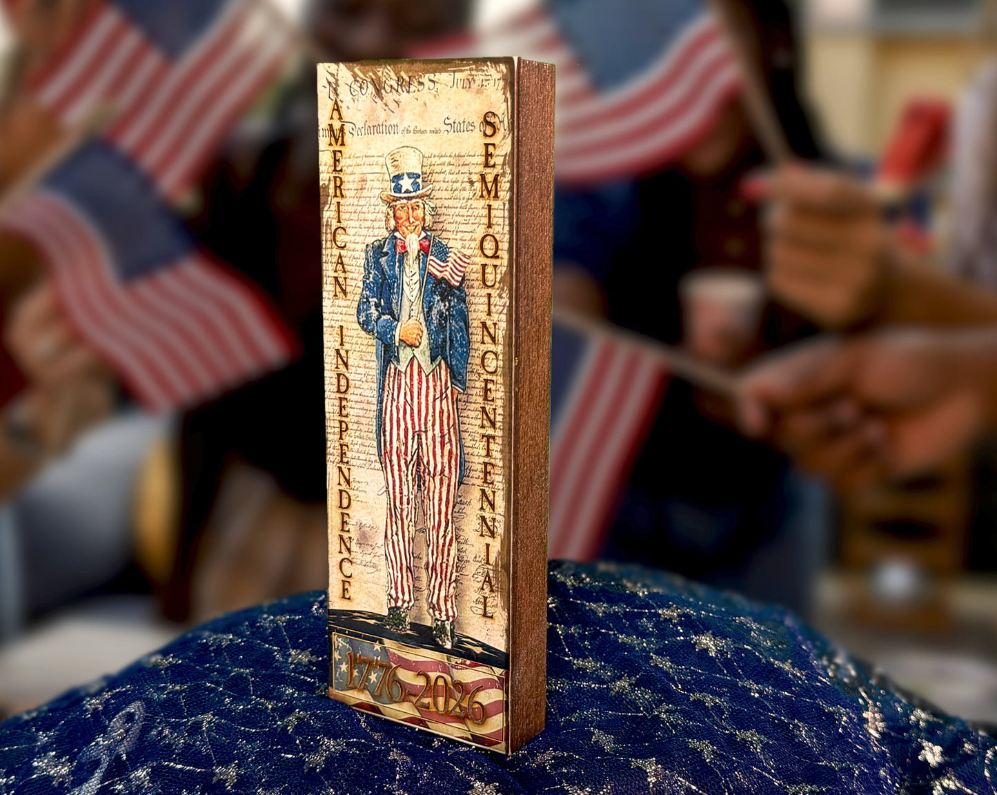 Uncle Sam Standup with Declaration of Independence