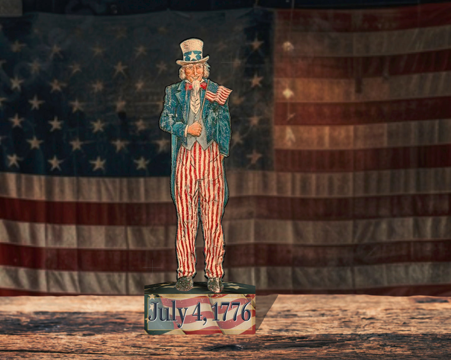 Vintage Uncle Sam patriotic standup