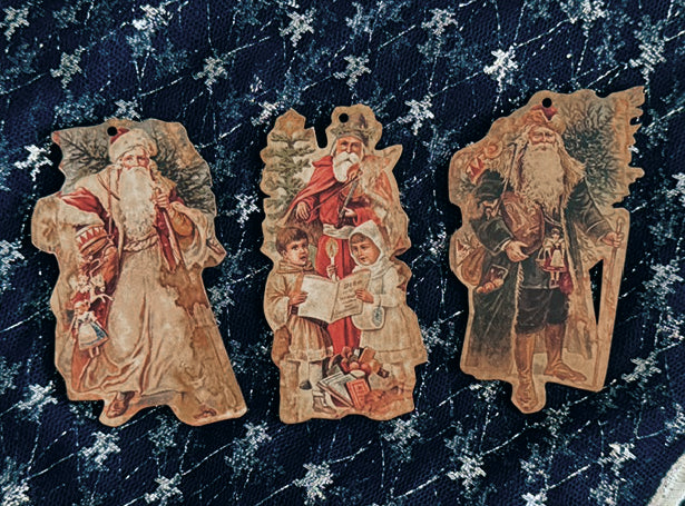 4" Vintage St Nicholas ornament set