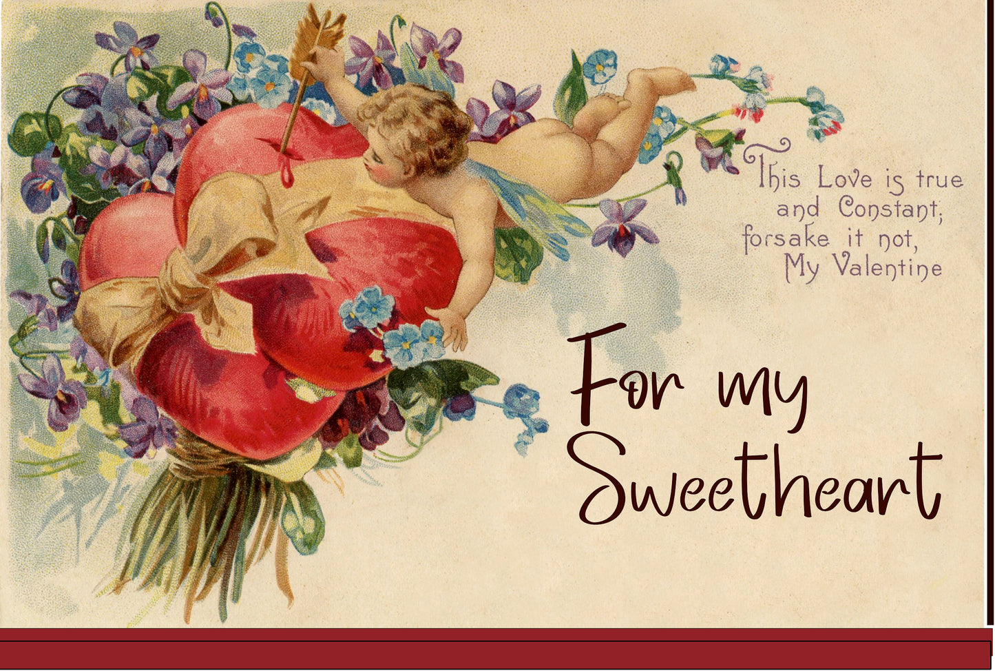Customizable Cupid Valentine wooden standup