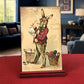 Vintage 5x7 Easter rabbit coloring egg