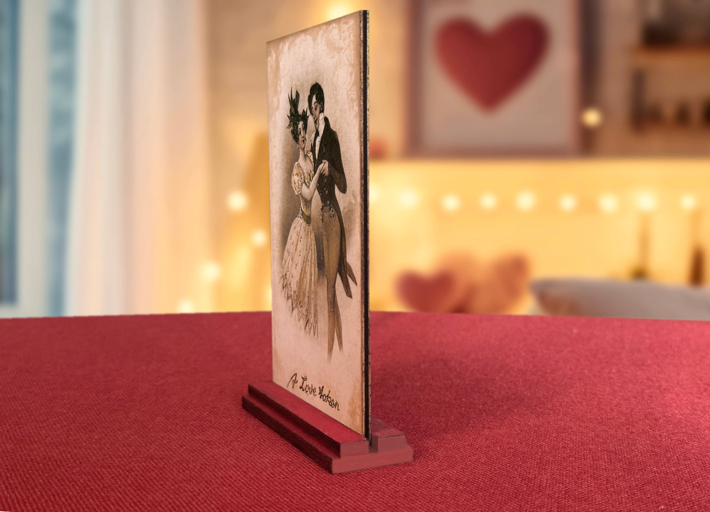 Vintage Valentine 4x6 panel standup
