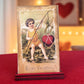 Vintage Valentine 4x6 wooden standup