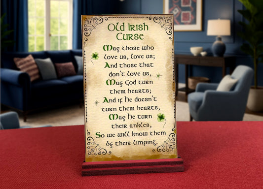 Old Irish curse 5x7 standup